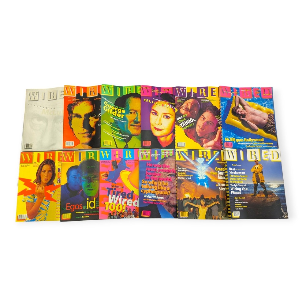 Wired Magazine 1996 Full Year Collection Vol 4 Issues 1-12 Steve Jobs Cover Lot